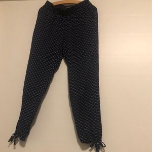 Octavia Blue Pants with Leg Tie